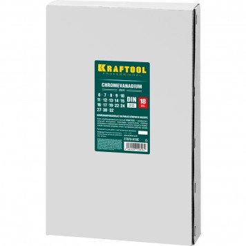 27079-H18E | Набор комбинированных гаечных ключей 18 шт, 6 - 32 мм, KRAFTOOL-4