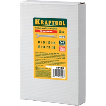27079-H8C | Набор комбинированных гаечных ключей 8 шт, 8 - 19 мм, KRAFTOOL-1
