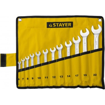 27081-H12 | Набор комбинированных гаечных ключей 12 шт, 6 - 22 мм, STAYER-0