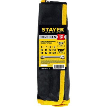 27081-H12_z01 | Набор комбинированных гаечных ключей 12 шт, 6 - 22 мм, STAYER HERCULES-1