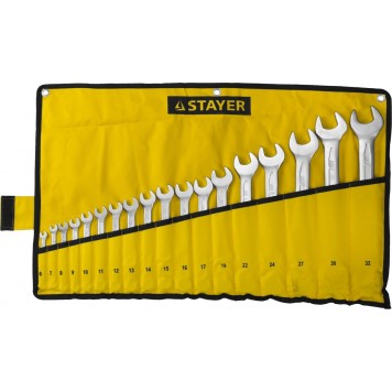 27081-H18 | Набор комбинированных гаечных ключей 18 шт, 6 - 32 мм, STAYER-0