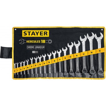 27081-H18_z01 | Набор комбинированных гаечных ключей 18 шт, 6 - 32 мм, STAYER HERCULES-0