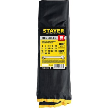 27081-H18_z01 | Набор комбинированных гаечных ключей 18 шт, 6 - 32 мм, STAYER HERCULES-1