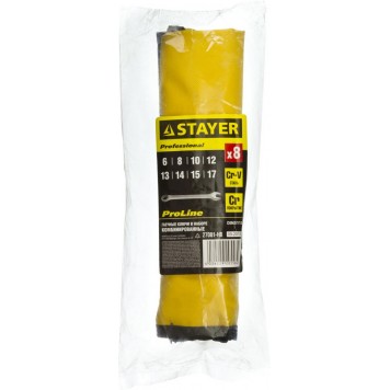 27081-H8 | Набор комбинированных гаечных ключей 8 шт, 6 - 17 мм, STAYER-1