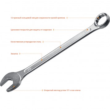 27089-32 | Комбинированный гаечный ключ 32 мм, СИБИН-2