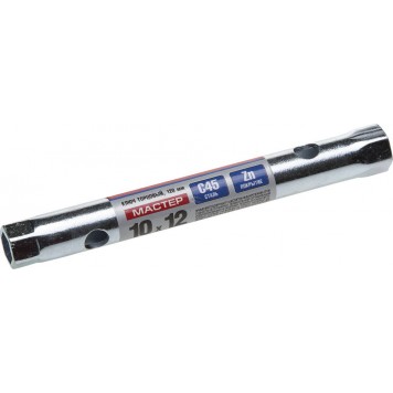 27162-10-12 | Ключ торцовый трубчатый двухсторонний, прямой, 10х12мм, ЗУБР МАСТЕР-0