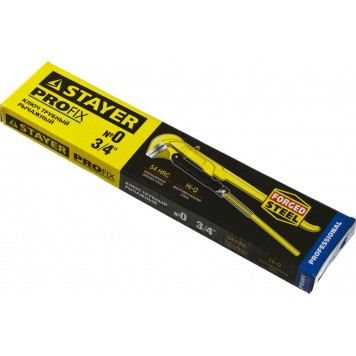 27311-0 | Ключ трубный рычажный, кованый, прямые губки, № 0, 3/4", STAYER PROFI-2