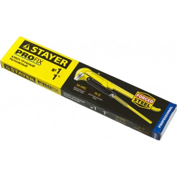 27311-1 | Ключ трубный рычажный, кованый, прямые губки, № 1, 1", STAYER PROFI-2