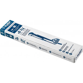 27335-0_z01 | Ключ трубный рычажный прямые губки, цельнокованый, Сr-V, № 0, 3/4", ЗУБР ПРОФЕССИОНАЛ-1