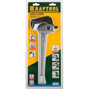 27365-14 | Ключ трубный быстрозажимной, кованые губки, 1/2"-2", KRAFTOOL MASTERGRIP-4