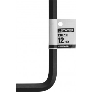 27405-12 | Ключ имбусовый, сталь, черный, 12мм, STAYER STANDARD-2
