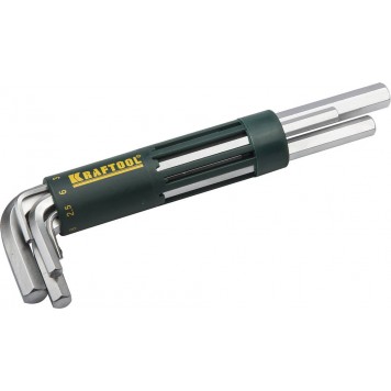 27430-2_z01 | Набор: Ключи имбусовые длинные, Cr-Mo сталь, держатель-рукоятка, HEX 2-10мм, 8 пред, KRAFTOOL-0