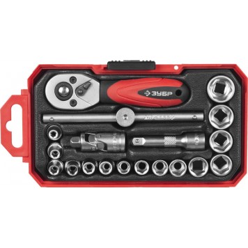 27642-H19 | Универсальный набор инструмента 19 предм., Компакт-19, ЗУБР МАСТЕР-0