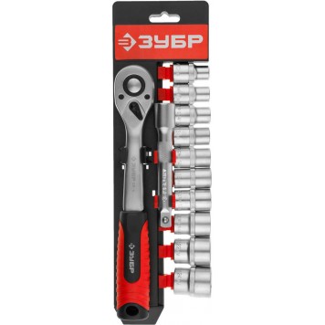 27647-H12 | Набор торцовых головок 12 предм., ЗУБР ТР-12Б-0