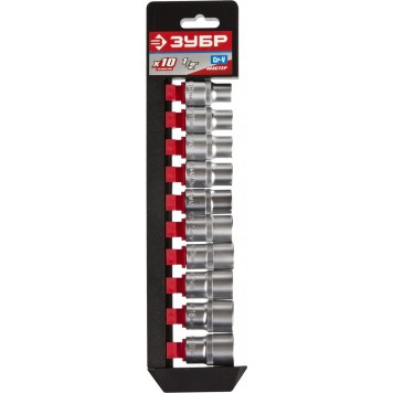 27652-H10 | набор торцовых головок 10 предм. 1/2", ЗУБР МАСТЕР-0