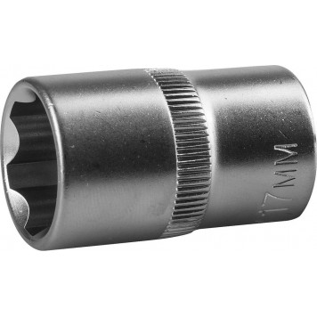 27725-17_z02 | Торцовая головка (1/2"), Cr-V, SUPER LOCK, хроматированное покрытие, 17 мм, ЗУБР МАСТЕР-0