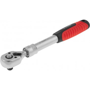 27732-3/8 | Трещотка для торцовых головок (3/8"), телескопическая, Cr-V, 72 зубца, хроматированное покрытие, быстрый сброс, ЗУБР ЭКСПЕРТ-0