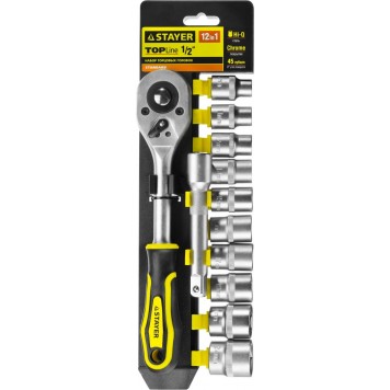 27750-H12 | 12L набор торцовых головок 12 предм., STAYER RSS-0