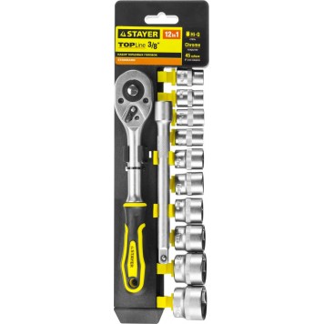 27752-H12 | 12M набор торцовых головок 12 предм., STAYER RSS-0