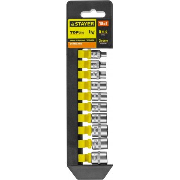 27758-H10 | 10S набор торцовых головок 10 предм., STAYER RSS-0