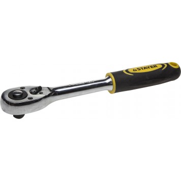 27786-3/8 | Трещотка для торцовых головок, Сr-V сталь, 45 зубцов, 3/8", STAYER PROFI-0