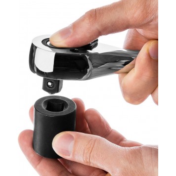 27793-1/2_z02 | Трещотка для торцовых головок Сr-V сталь, 72 зубца, цельнометаллическая, 1/2", KRAFTOOL EXPERT-4