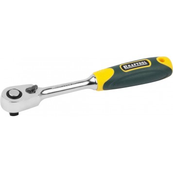 27794-1/4_z02 | Трещотка для торцовых головок, Сr-V сталь, 60 зубцов, 1/4", KRAFTOOL PRO-0