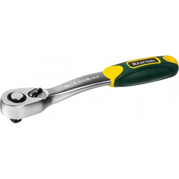 27795-1/4_z02 | Трещотка для торцовых головок, Сr-V сталь, 72 зубца, изогнутая, 1/4", KRAFTOOL PRO-2