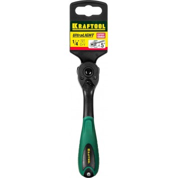 27796-1/4_z02 | Трещотка для торцовых головок Сr-V сталь, 72 зубца, пластиковое покрытие, 1/4", KRAFTOOL EXPERT-1