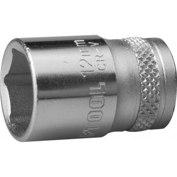 27815-12_z01 | Торцовая головка, Cr-V, FLANK, хромосатинированная, 1/4", 12 мм, KRAFTOOL INDUSTRIE QUALITAT-0