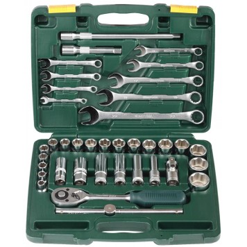27886-H38 | Набор Торцовые головки "SUPER LOCK" с присоединит квадратом, 1/2", 38 предметов, KRAFTOOL INDUSTRIE QUALITAT-0