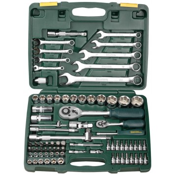 27887-H82 | Набор Торцовые головки "SUPER LOCK" с присоединит квадратом, 1/2",1/4",82 предмета, KRAFTOOL INDUSTRIE QUALITAT-0