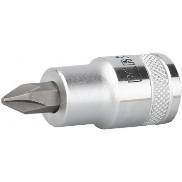27901-2 | Торцовая бита-головка, материал S2, PHILLIPS, сатинированная, 1/2", PH2, KRAFTOOL INDUSTRIE QUALITAT-0