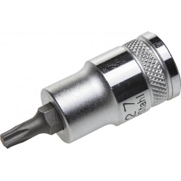 27905-27 | Торцовая бита-головка, материал S2, TORX, сатинированная, 1/2", Т27, KRAFTOOL INDUSTRIE QUALITAT-0
