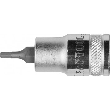 27908-03 | Торцовая бита-головка, материал S2, HEX, сатинированная, 1/2", H3, KRAFTOOL INDUSTRIE QUALITAT-0