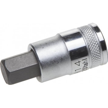 27908-14_z01 | Торцовая бита-головка, материал S2, HEX, сатинированная, 1/2", H14, KRAFTOOL INDUSTRIE QUALITAT-0