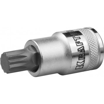 27911-14_z01 | Торцовая бита-головка, материал S2, SPLINE, сатинированная, 1/2", M14, KRAFTOOL INDUSTRIE QUALITAT-0