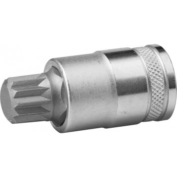 27911-16_z01 | Торцовая бита-головка, материал S2, SPLINE, сатинированная, 1/2", M16, KRAFTOOL INDUSTRIE QUALITAT-0