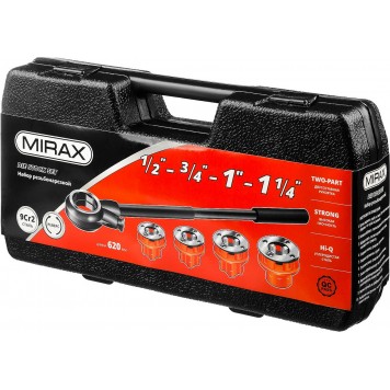 28240-H4 | Набор резьбонарезной трубный №4, : 1/2"-1 1/4", 5 предметов, MIRAX-2