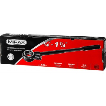28245 | Трещотка с удлинителем для клуппов, 1/4" - 1 1/4", длина 620мм, MIRAX-2