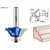 Фреза кромочная калевочная №4, D= 33,3мм, рабочая длина-13мм, радиус-5мм, хв.-8мм, d-12,7мм, ЗУБР 28705-33.3