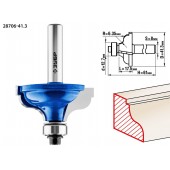 Фреза кромочная калевочная №5, D= 41,3мм, рабочая длина-17,5мм, радиус-6,35мм, хв.-8мм, d-12,7мм, ЗУБР 28706-41.3