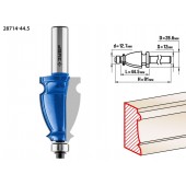 Фреза кромочная фигурная №3, D= 28,6мм, рабочая длина-44,5мм, хв.-12мм, d-12,7мм, ЗУБР 28714-44.5