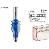 Фреза кромочная фигурная №5, D= 25,4мм, рабочая длина-41мм, хв.-12мм, d-12,7мм, ЗУБР 28716-25.4