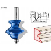 Фреза кромочная фигурная №6(многопрофильная), D= 57мм, рабочая длина-47мм, хв.-12мм, d-12,7мм, ЗУБР 28717-57