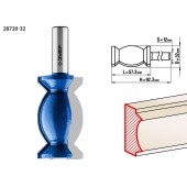 Фреза кромочная фигурная №9, D= 32мм, рабочая длина-57,2мм, хв.-12 мм, ЗУБР 28720-32