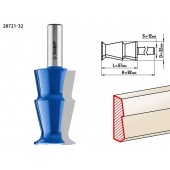 Фреза кромочная фигурная №10, D= 32мм, рабочая длина-57мм, хв.-12 мм, ЗУБР 28721-32