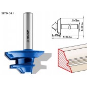 Фреза кромочная для углового сращивания, D= 38,1мм, рабочая длина-17,1мм,хв.-12мм, ЗУБР 28724-38.1