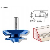Фреза кромочная для углового сращивания, D= 69,9мм, рабочая длина-30,2мм,хв.-12мм, ЗУБР 28724-69.9