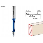Фреза кромочная прямая со сверлом, D= 6мм, рабочая длина-19мм, хв.-8 мм, ЗУБР 28726-6